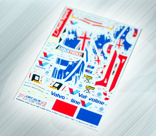RDE24-034 Decals for Audi R8 LMS GT3 75A Liqui Moly 12h Of Bathurst 2017 - Image 1